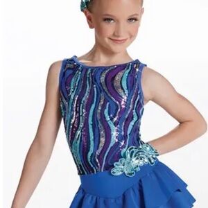 Weissman “This Moment”Sparkling Blue and Purple Dance Costume